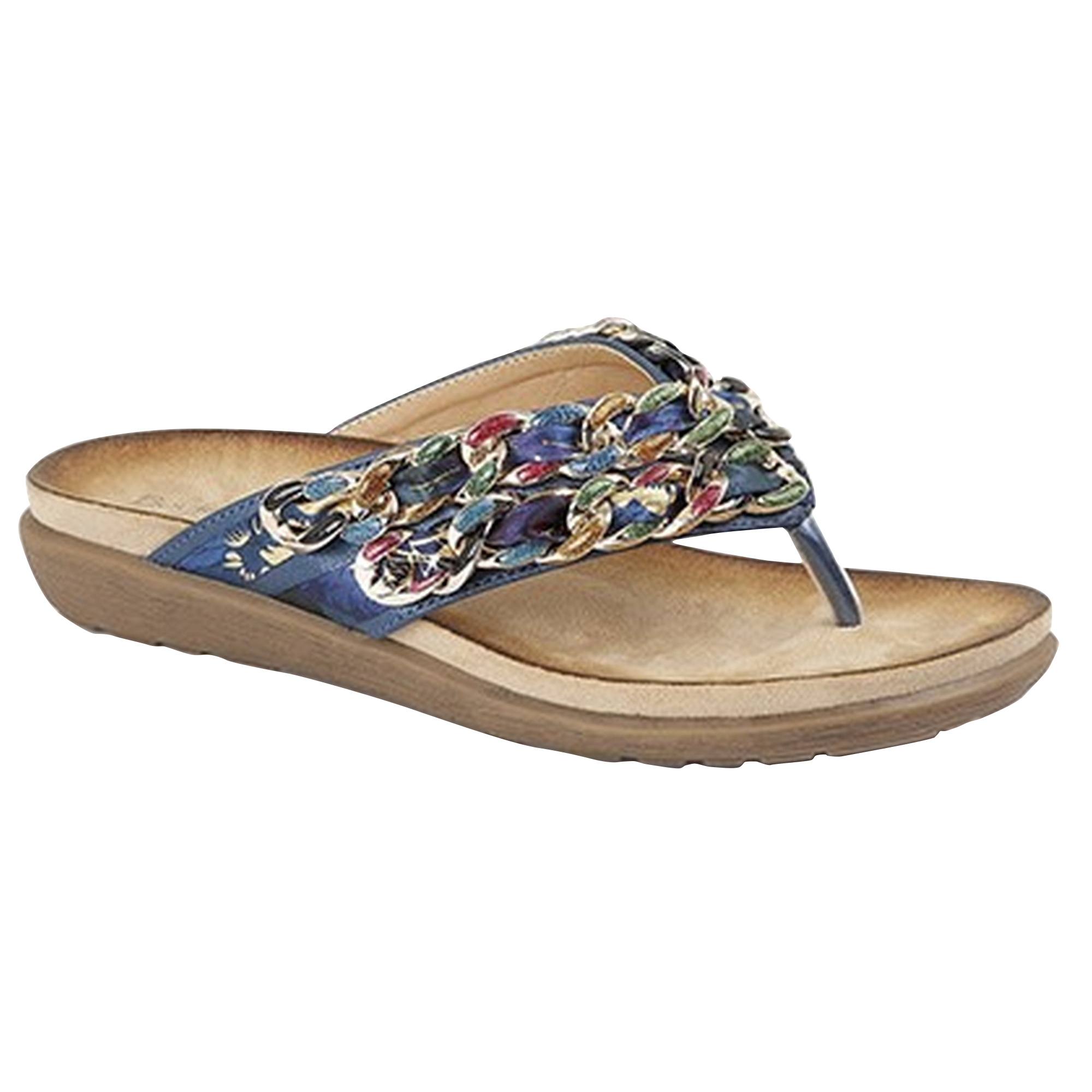 Cipriata Womens/Ladies Jewelled Fabric Toe Post Mule Sandals (DF1382) | eBay