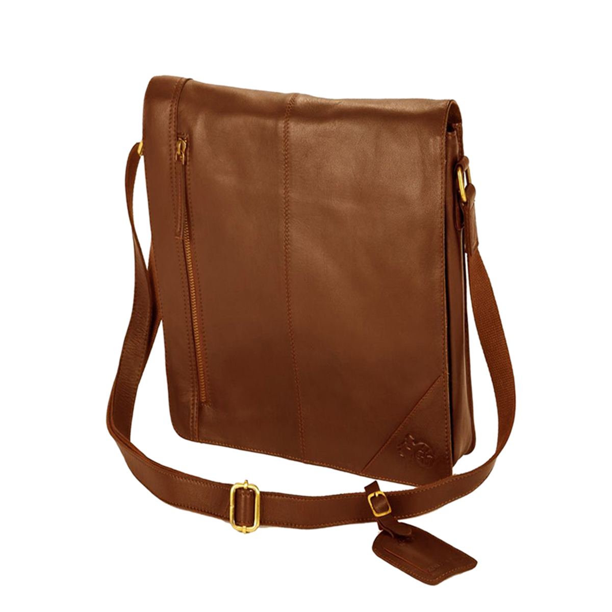 Eastern Counties Leather Narrow Messenger Bag (One size) (Brown) Eastern Counties Leather Narrow Messenger Bag (One size) (Brown)