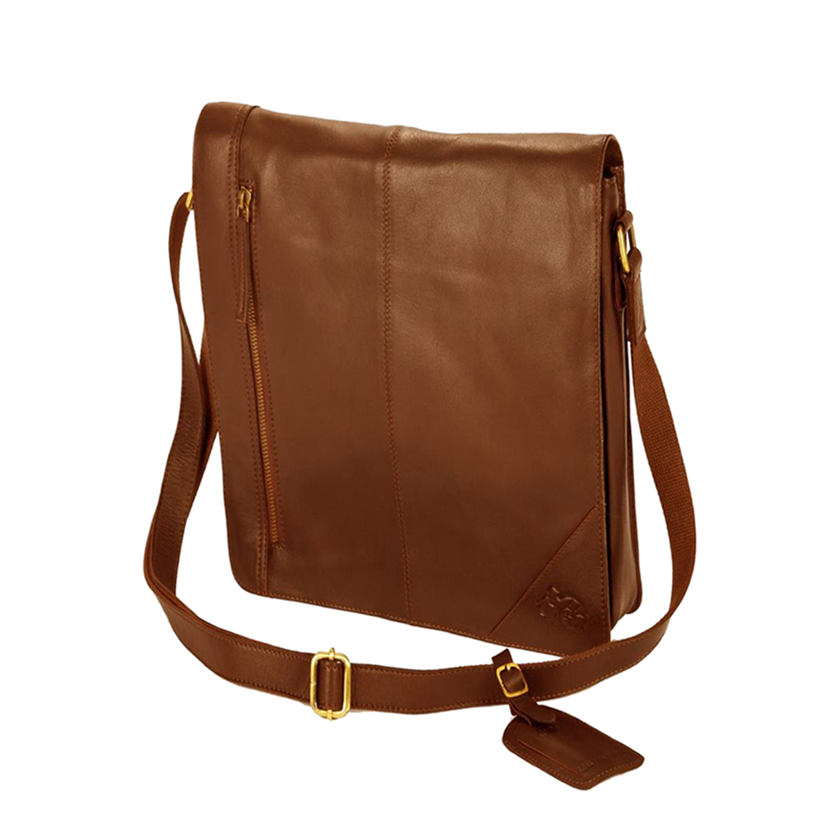 Eastern Counties Leather Narrow Messenger Bag (One size) (Tan)