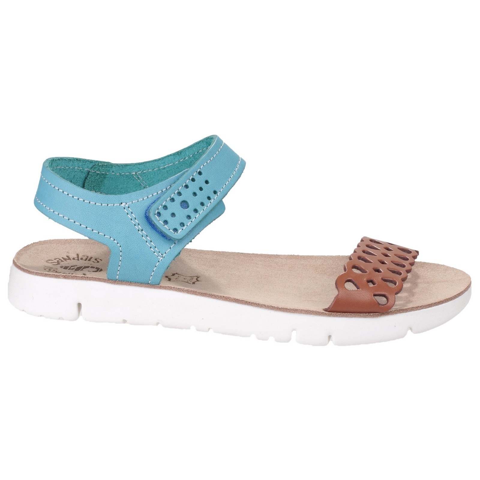 Damen Agios Kontrast Kontrast Kontrast Sandale mit Klettverschluss (FS3534) 6c9494 Damen Agios Kontrast Kontrast Kontrast Sandale mit Klettverschluss (FS3534) 6c9494