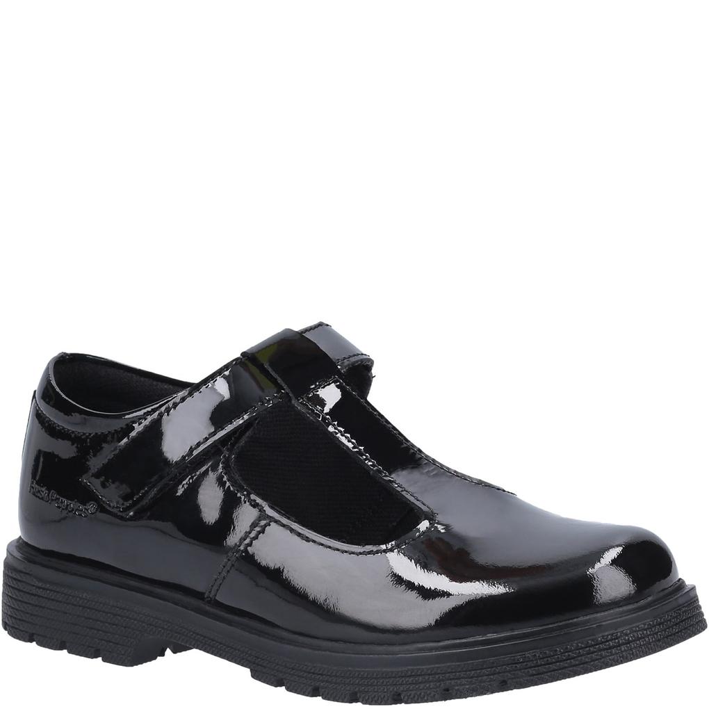 Hush Puppies Girls Gracie Leather School Shoes (13 UK Child) (Black) Hush Puppies Girls Gracie Leather School Shoes (13 UK Child) (Black)