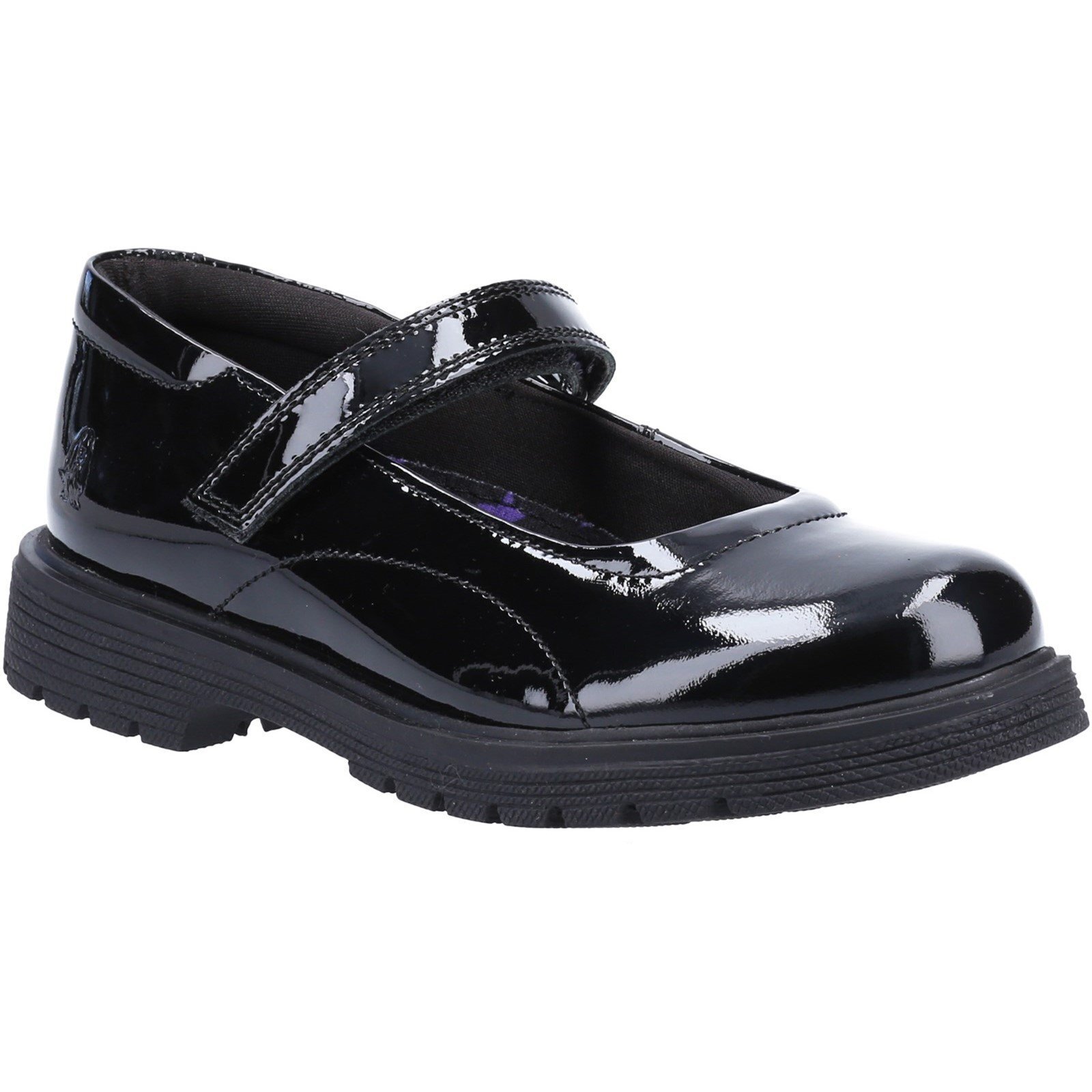 Hush Puppies Girls Tally Patent Leather School Shoes (2 UK) (Black) Hush Puppies Girls Tally Patent Leather School Shoes (2 UK) (Black)