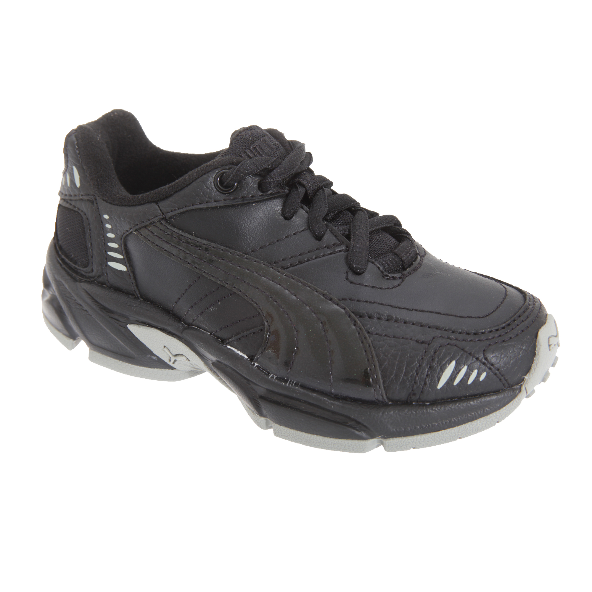 Puma Axis/Hahmer Junior Lace Non-Marking Trainer / Boys Trainers / Unisex Sports (13 UK Junior) (Black)