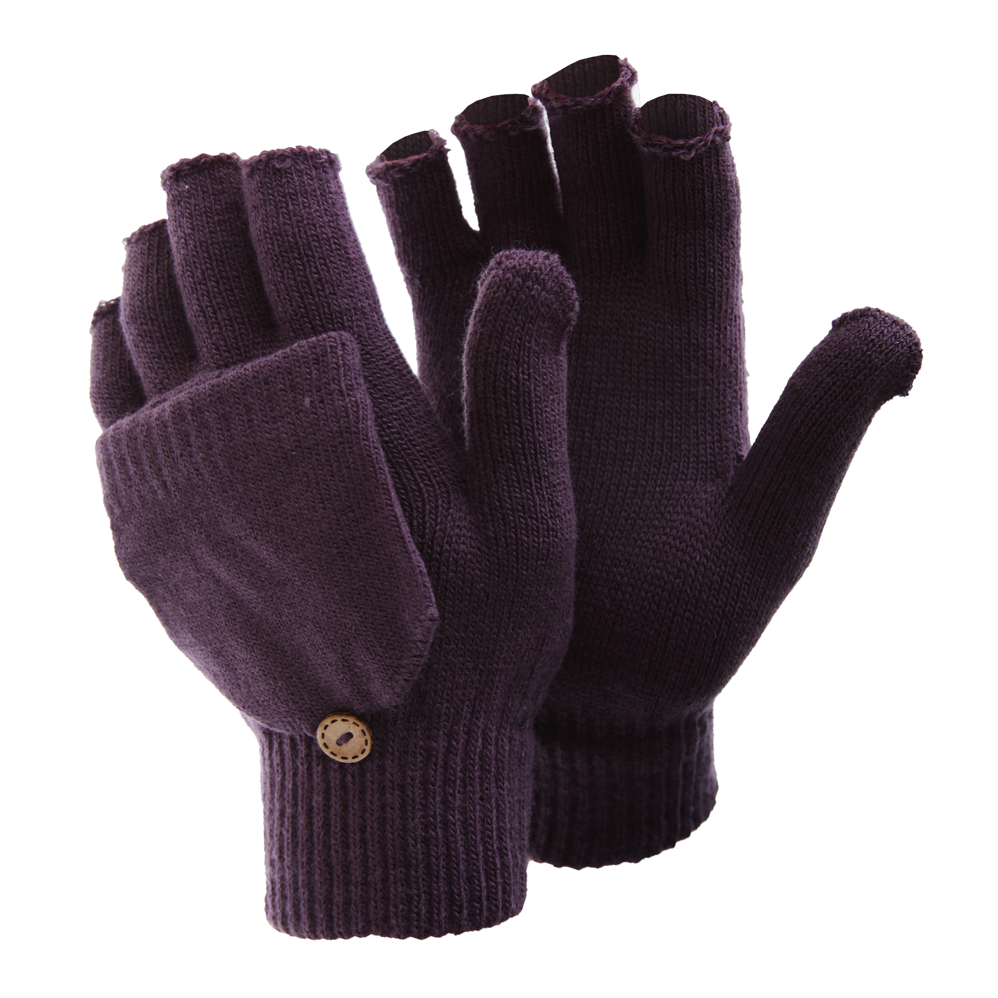 FLOSO Womens /Ladies Winter Warm Casual Capped Fingerless