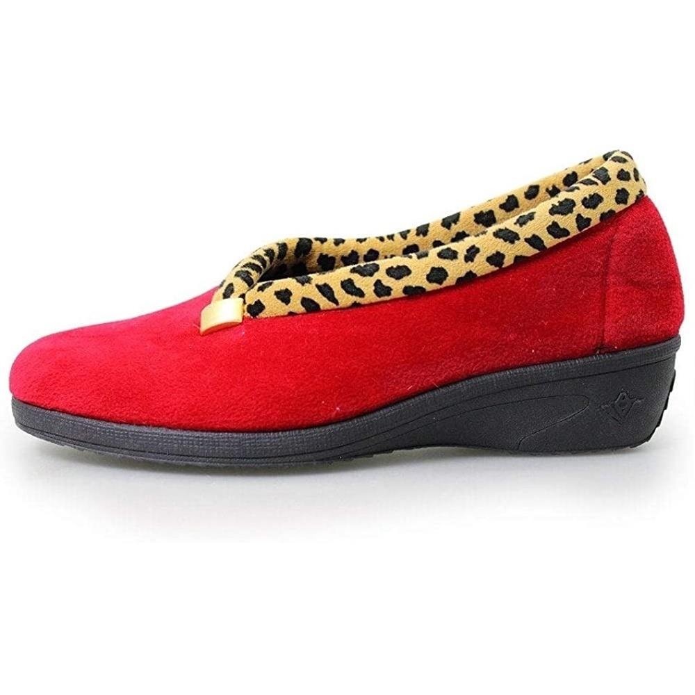 Lunar Womens/Ladies Paloma Leopard Print Slippers (GS256) | eBay
