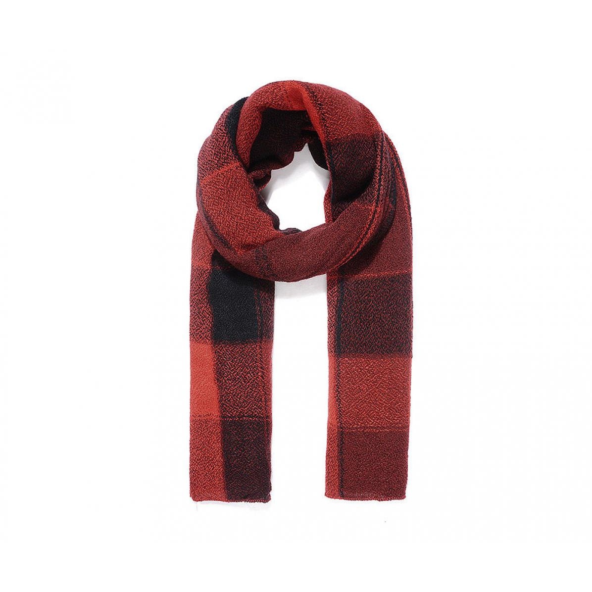 Intrigue Womens//Ladies Check Dyed Narrow Scarf JW892