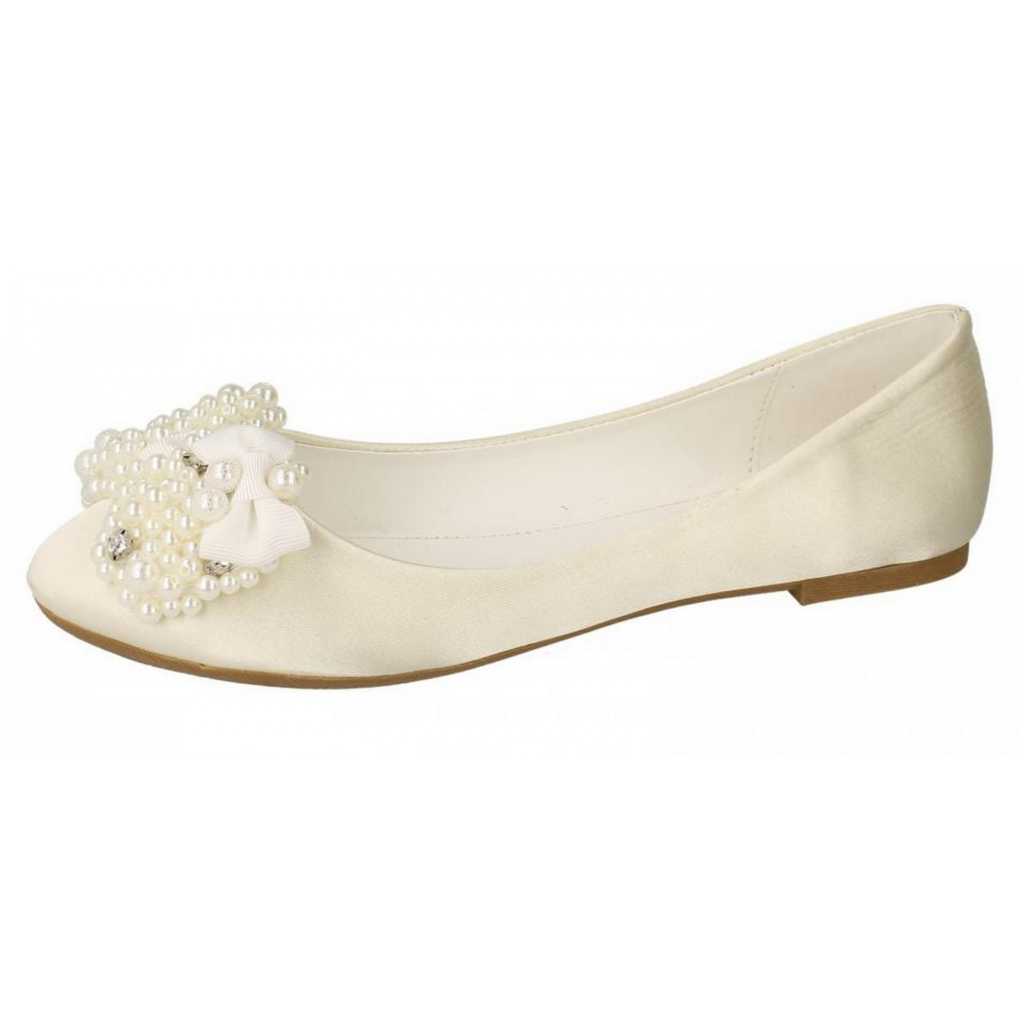 SALE Ladies spot on flat black shoes F80089