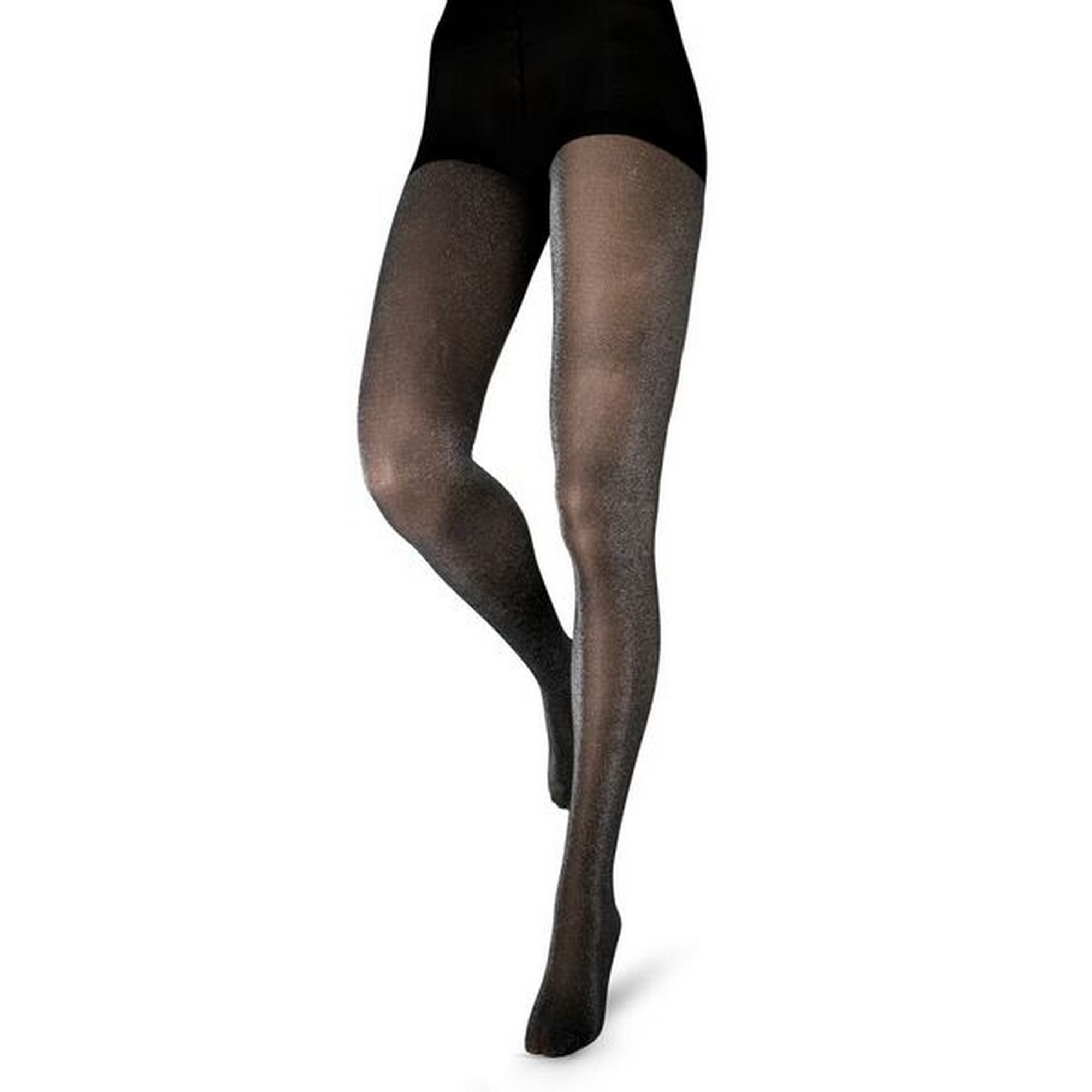 Couture Womens/Ladies Glitter Opaque Tights (1 pair) (42 - 48 Inch) (Black)