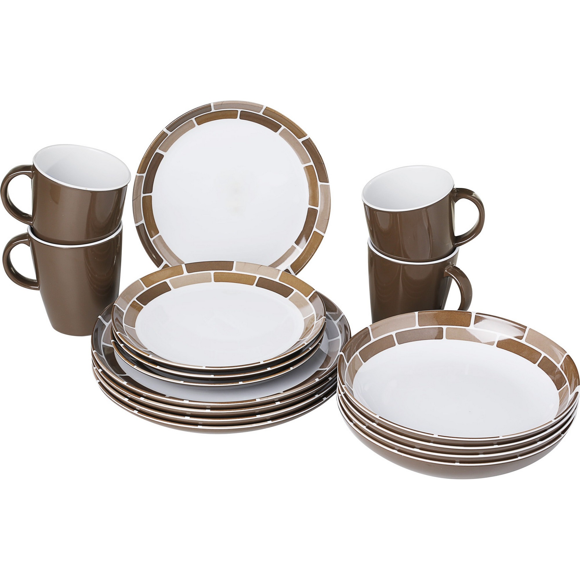 Brunner Camping Personen Tafelgeschirr aus Melamin für 4 Personen Camping 16-teilig (MD917) 286f56 Brunner Camping Personen Tafelgeschirr aus Melamin für 4 Personen Camping 16-teilig (MD917) 286f56
