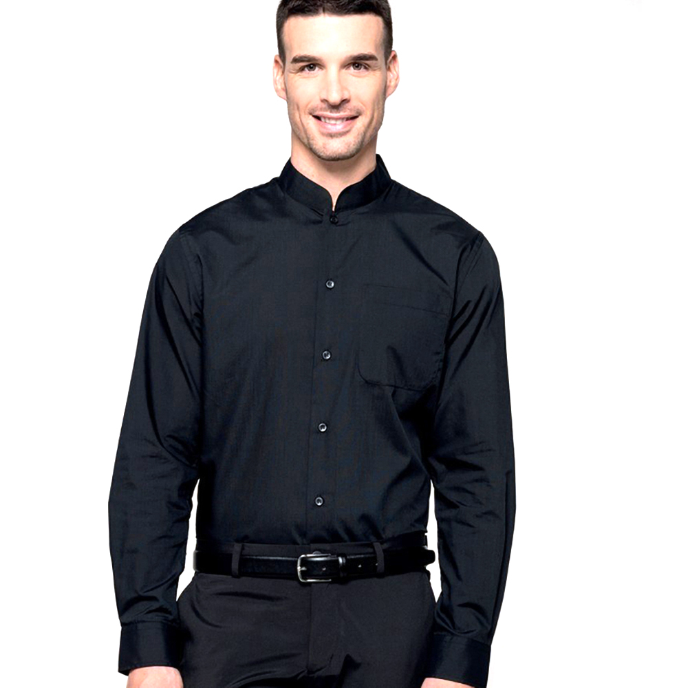 PC2540 Kariban Mens Long Sleeve Mandarin Collar Shirt