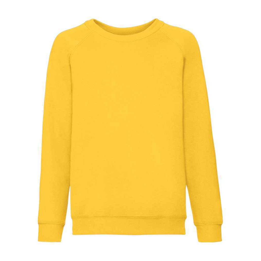 Fruit of the Loom Childrens/Kids Classic Raglan Sweatshirt (3-4 Years) (Sunflower Yellow)