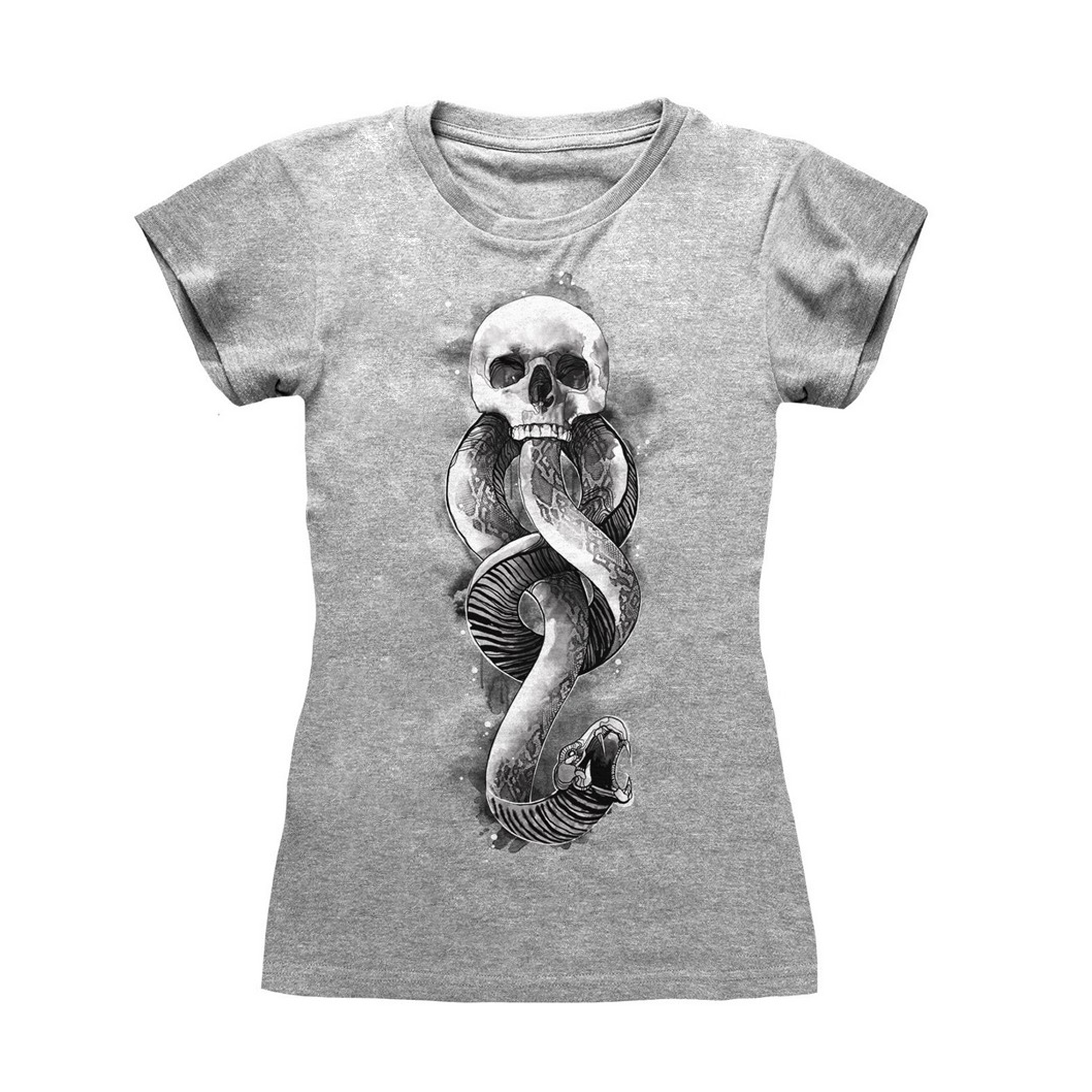 Harry Potter Womens/Ladies Dark Mark Fitted T-Shirt (L) (Heather Grey)