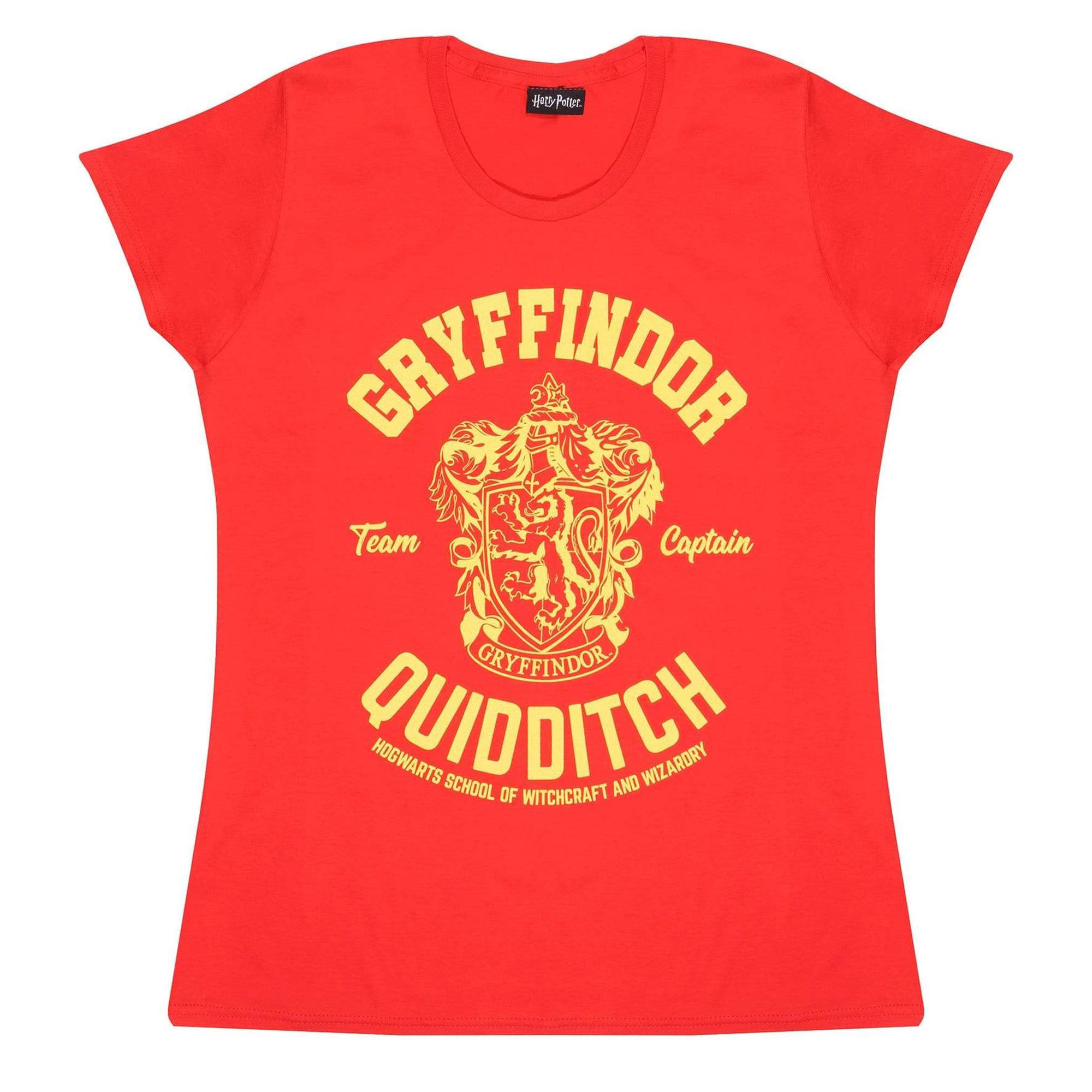 Harry Potter Womens/Ladies Gryffindor Quidditch Fitted T-Shirt (M) (Red)