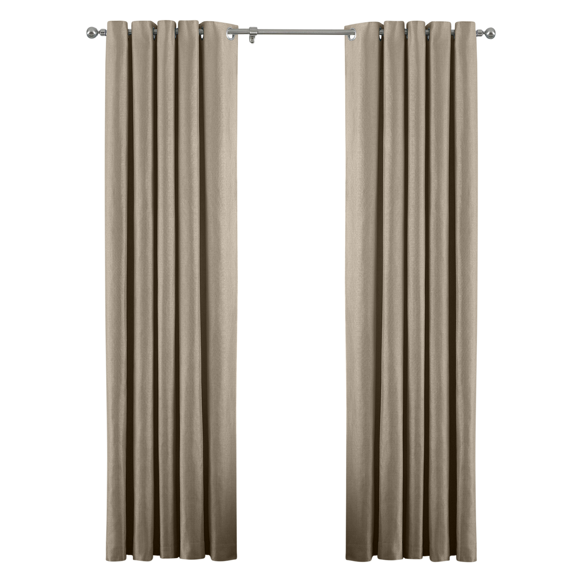 Riva Home Atlantic Eyelet Ringtop Curtains (229 x 137cm) (Latte)