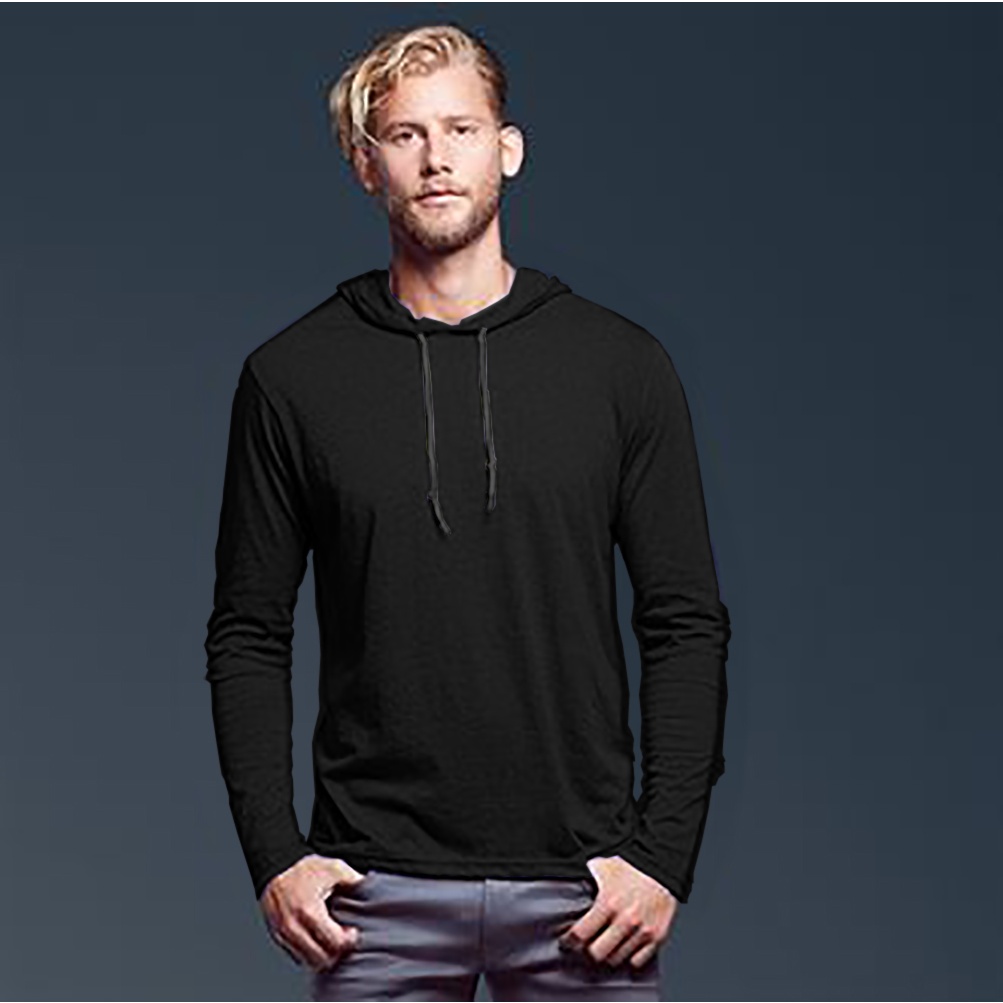 Shop by category Hooded shirts are a great way to layer on a cold day or used as a light cover up on a warm night. A common trend for men's because you can wear these long sleeve hooded tees all year round from winter days to summer nights.