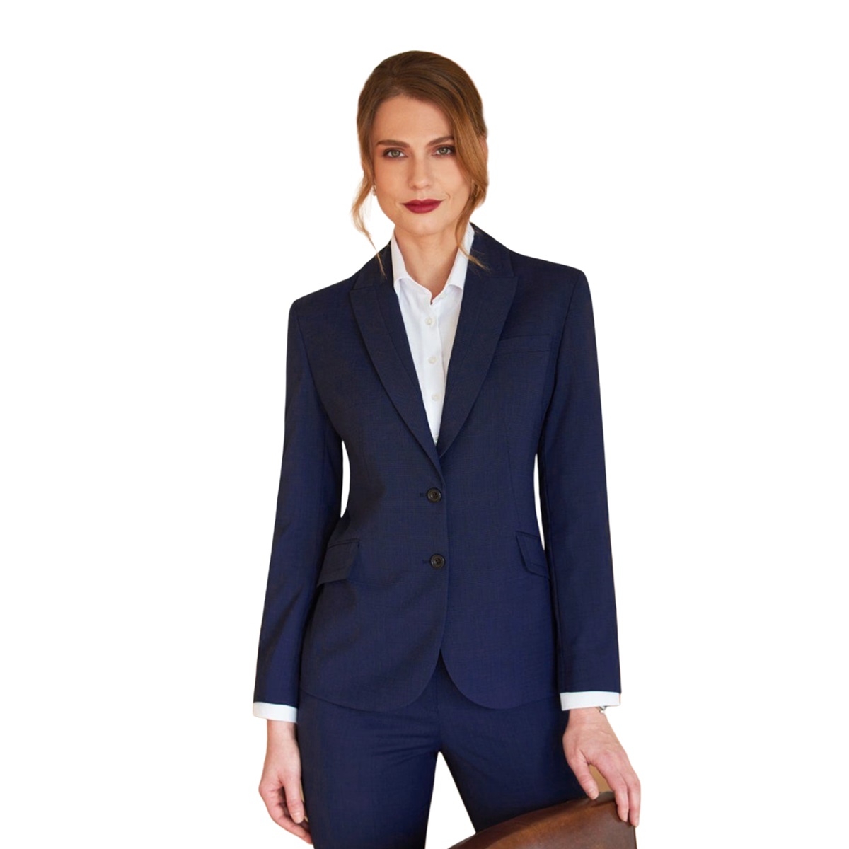 Brook Taverner Ladies/Womens Novara Semi Fitted Suit Jacket (14 x Regular) (Navy) Brook Taverner Ladies/Womens Novara Semi Fitted Suit Jacket (14 x Regular) (Navy)