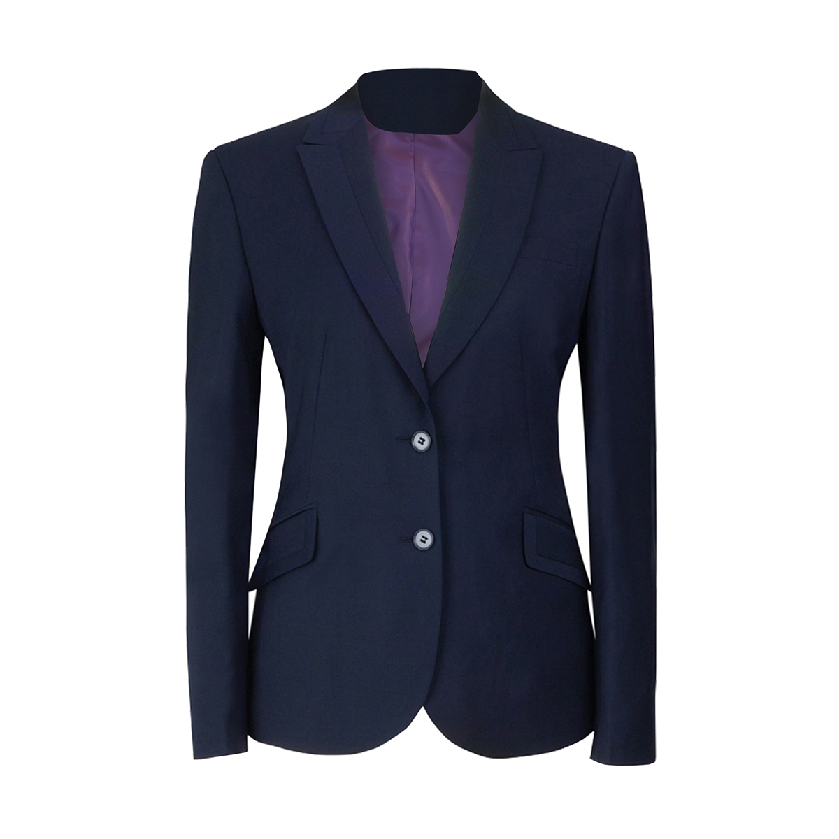 Brook Taverner Ladies/Womens Novara Semi Fitted Suit Jacket (10R) (New Mid Blue) Brook Taverner Ladies/Womens Novara Semi Fitted Suit Jacket (10R) (New Mid Blue)
