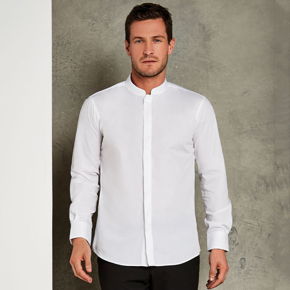 Kustom Kit Camisa entallada de manga larga con cuello Kustom Kit Camisa entallada de manga larga con cuello