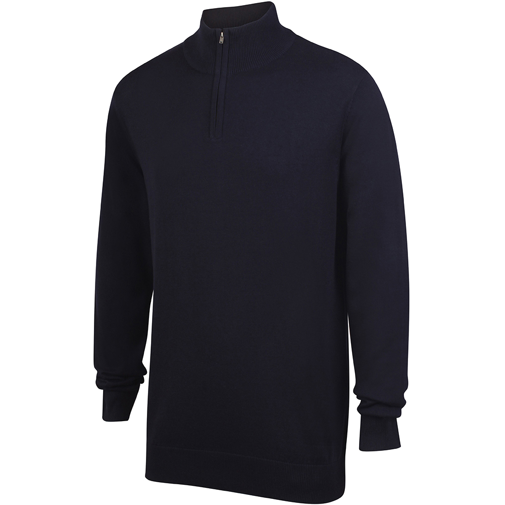 Henbury Mens 1/4 Zip Long Sleeve Sweater (RW5289) | eBay