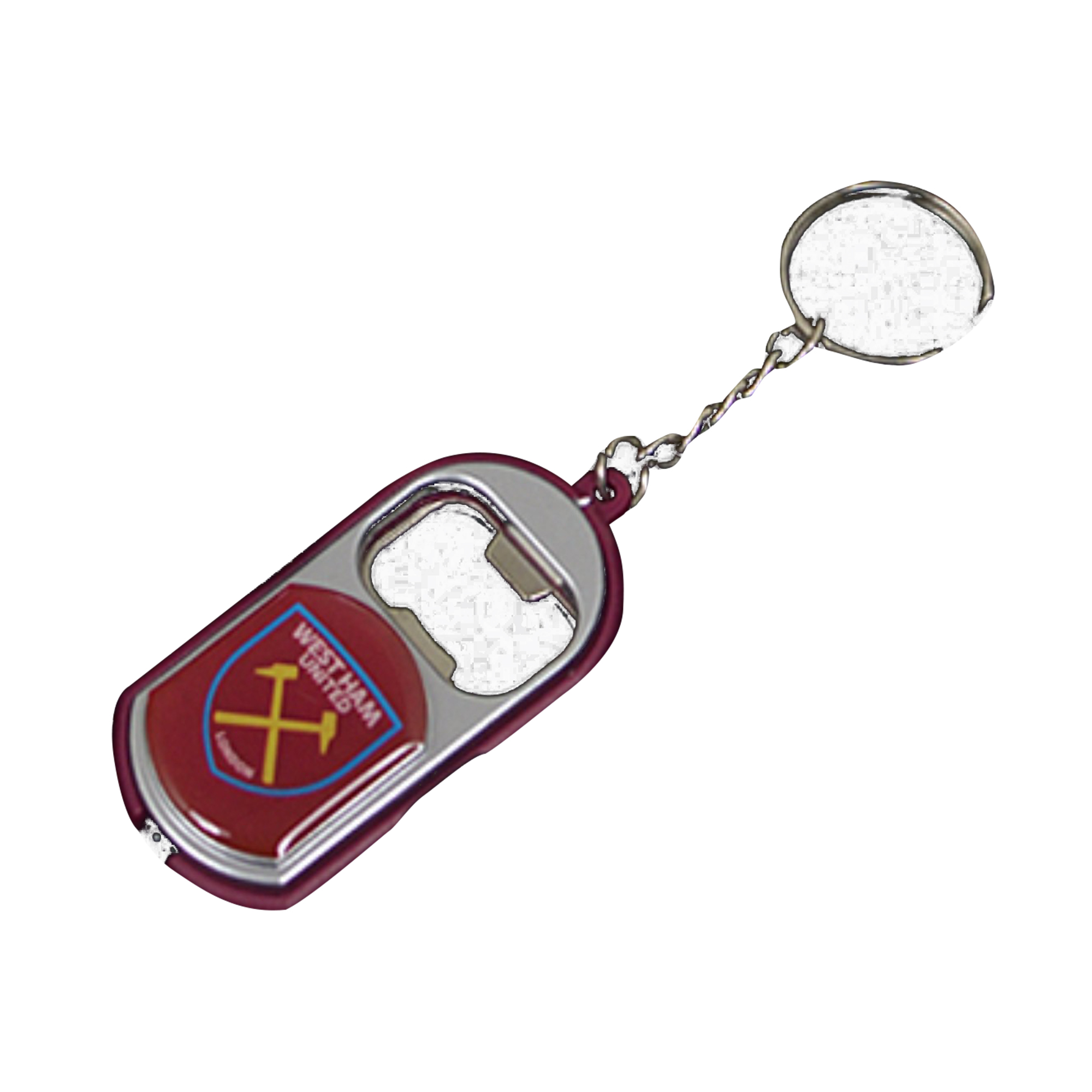West Ham United FC Official Crest Design Bottle Opener Keyring With Torch (One Size) (Claret)