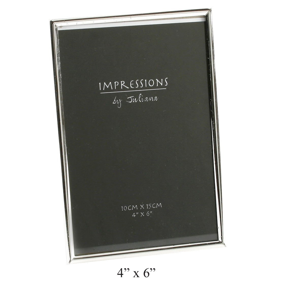 6/' x 4/' 815664D Silverplated Double Photo Frame Oblong Thin