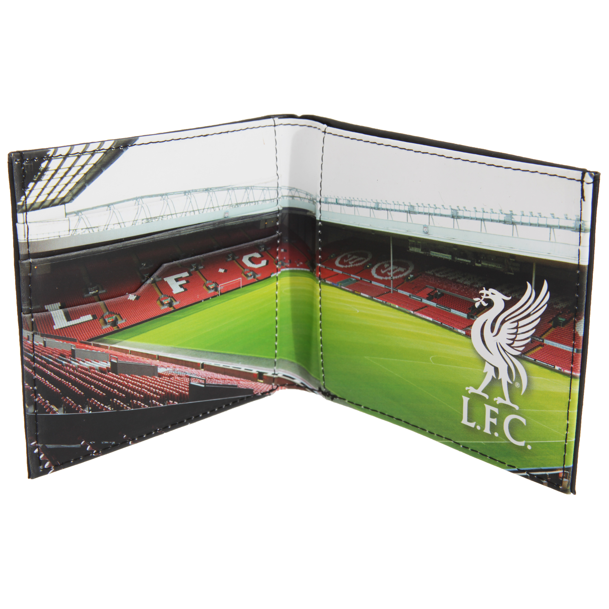 Liverpool FC Mens Official Football Stadium Leather Wallet (One Size) (Black)