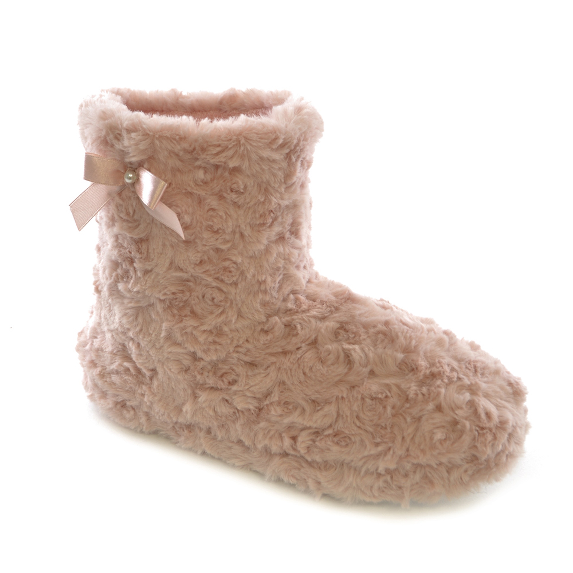 Damen Hausschuhe Mit Schleife - Flauschig & Rutschfest Mit Memory-Schaum