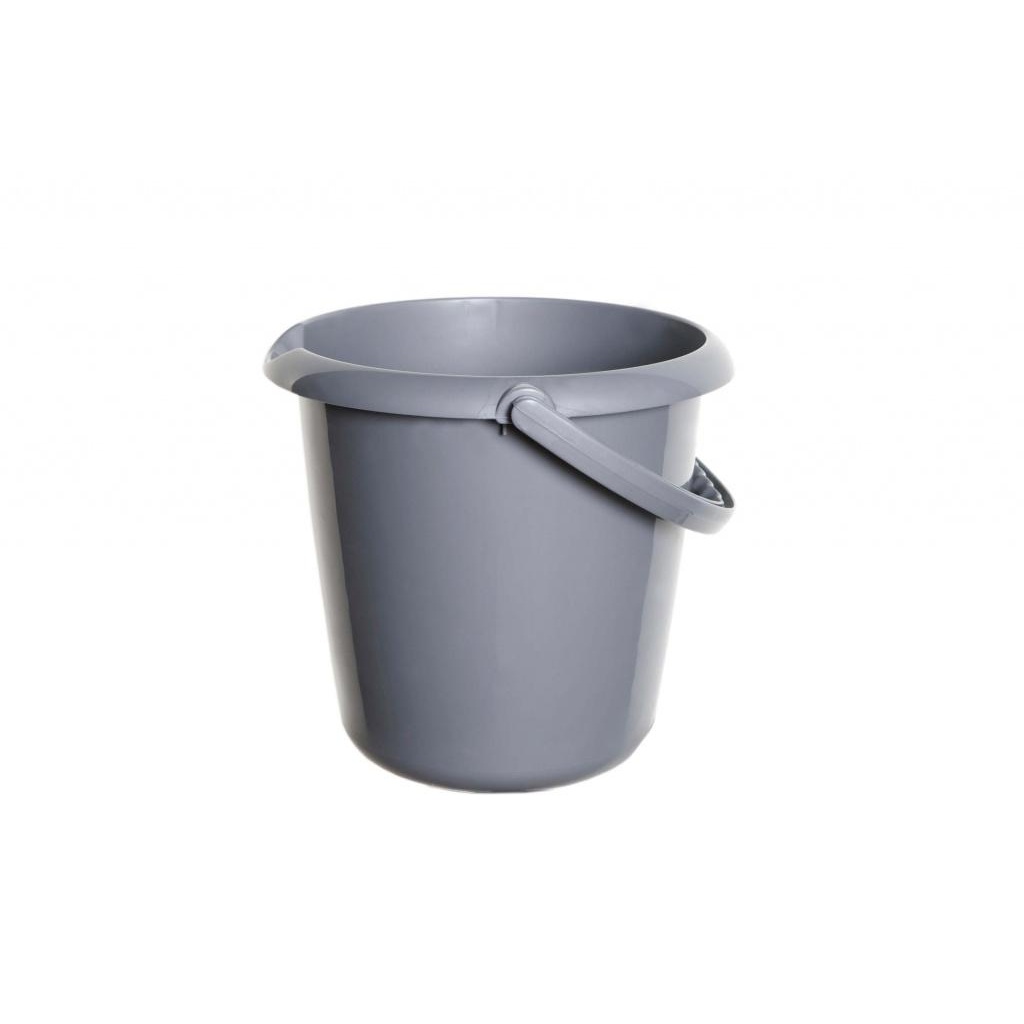 Whitefurze 5L Cleaning Bucket Black Grey With Handle