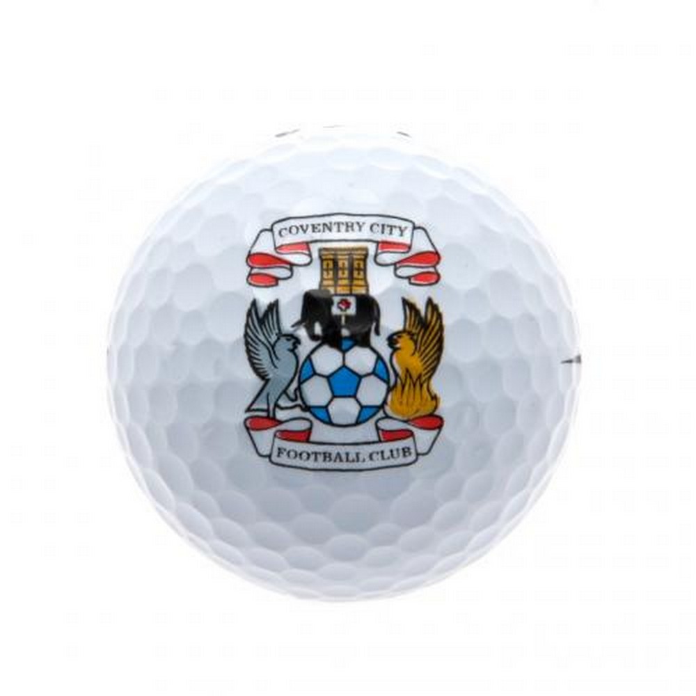 Coventry City FC Golf Balls (Pack of 3) (One Size) (White)