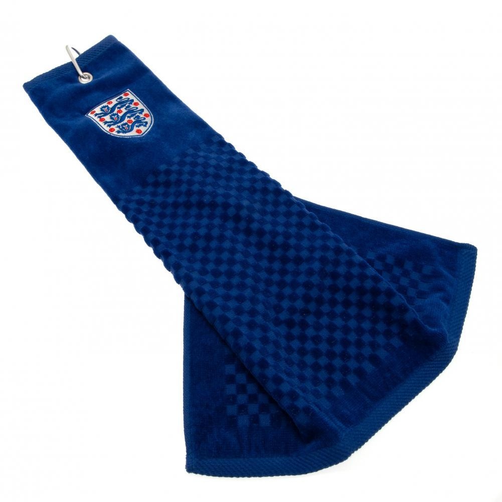 England FA Official Tri-Fold Towel (One Size) (Blue)
