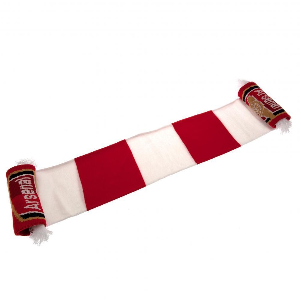 Arsenal FC Bar Scarf (132 x 19cm) (Red/White)