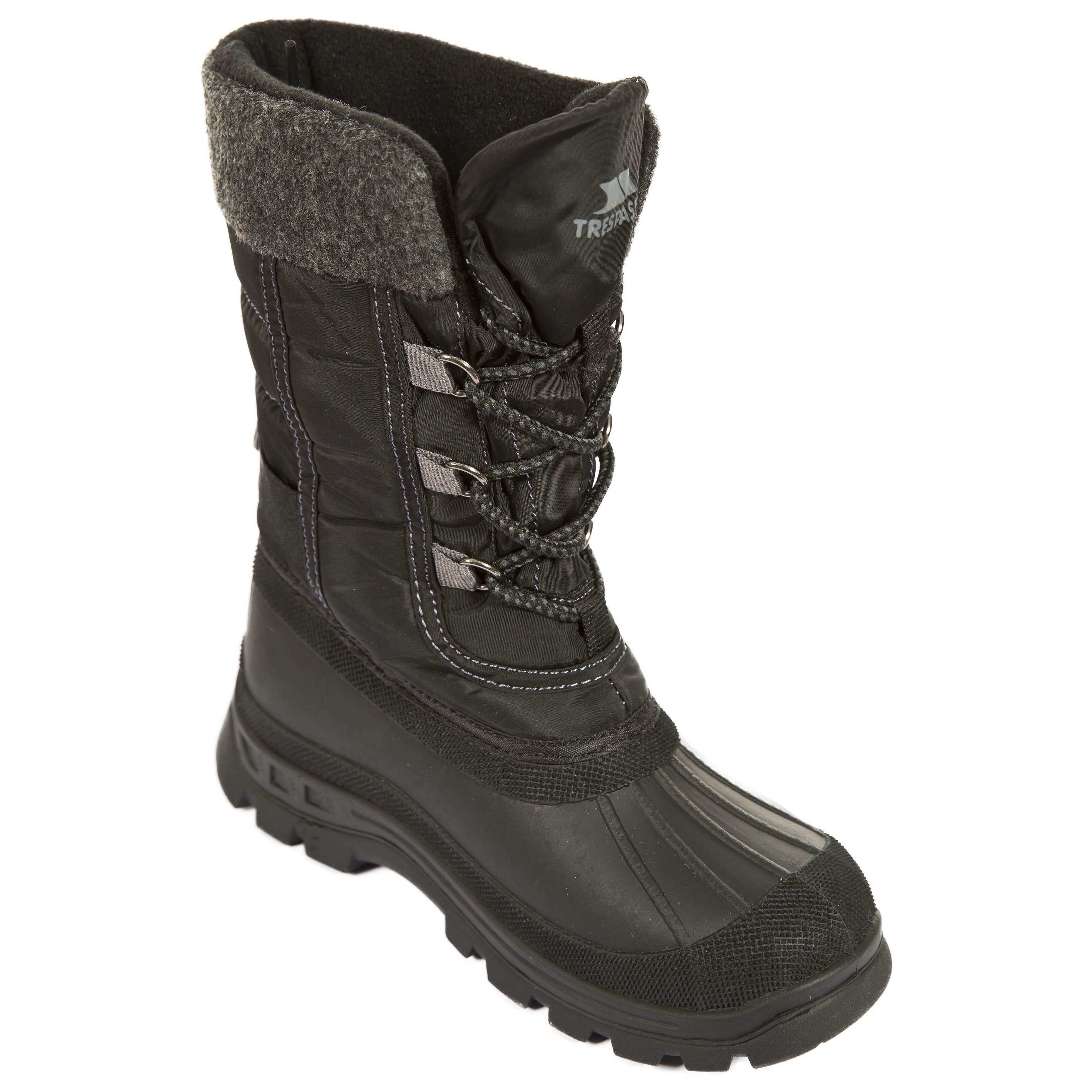 Trespass Youths Boys Strachan Snow Boots (4 Youth UK) (Black)