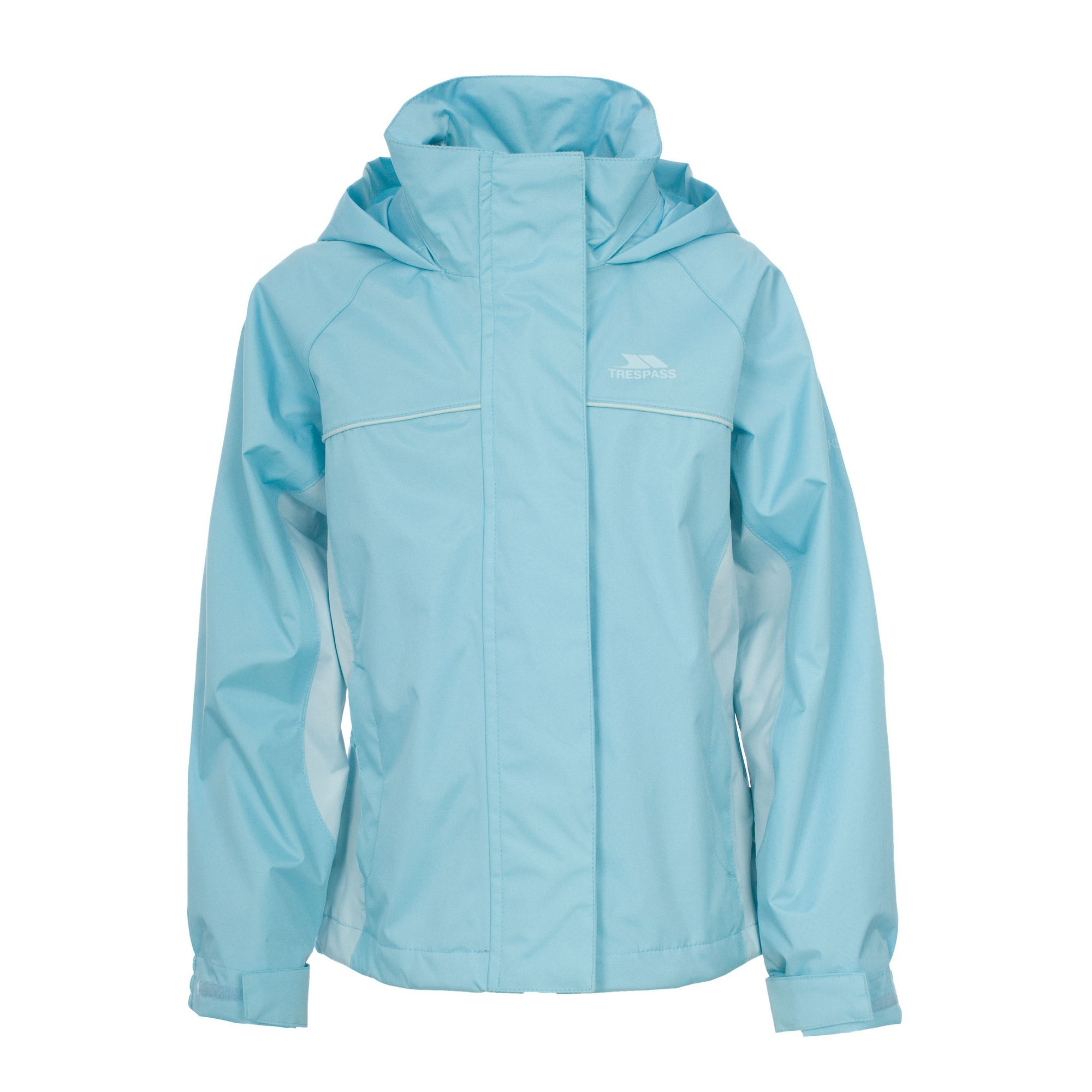 Trespass Childrens Girls Sooki Hooded Waterproof Jacket/Coat (7/8 Years) (Pool Blue)