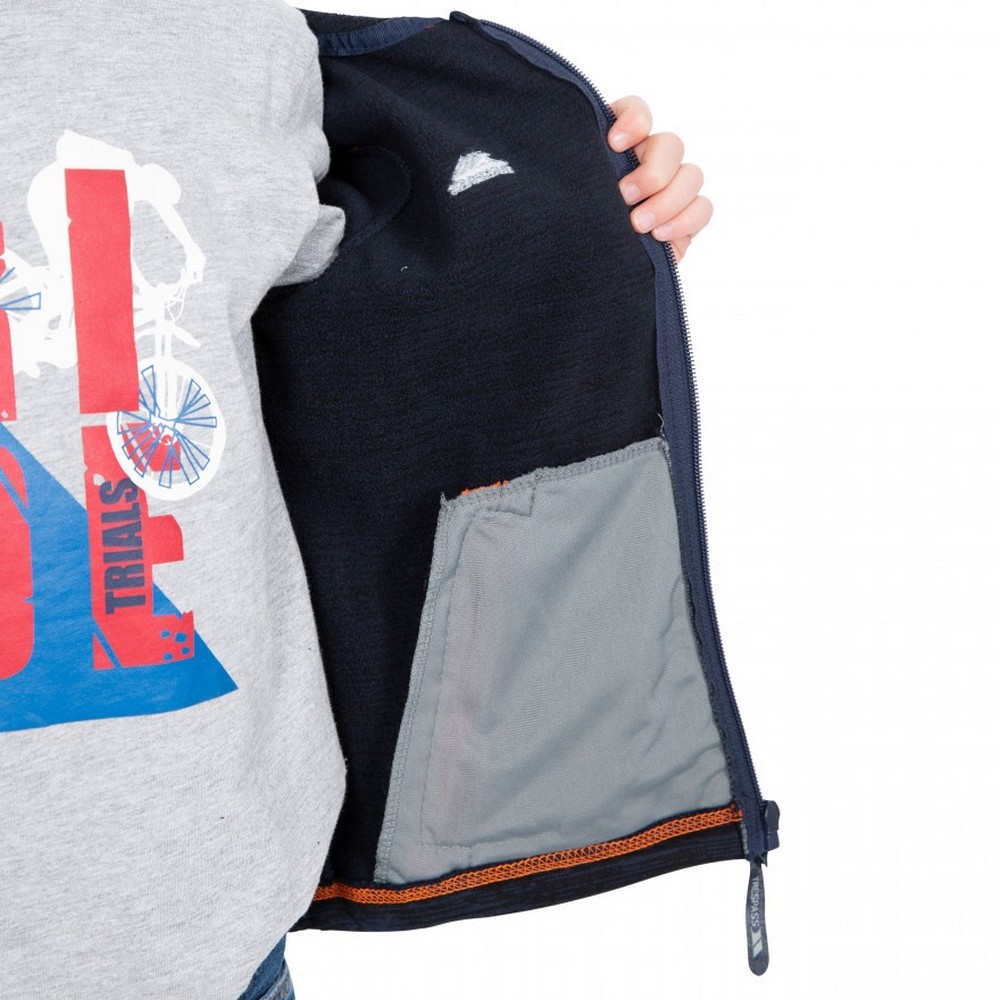 Trespass Childrens Boys Shaw Full Zip Hooded Fleece Jacket