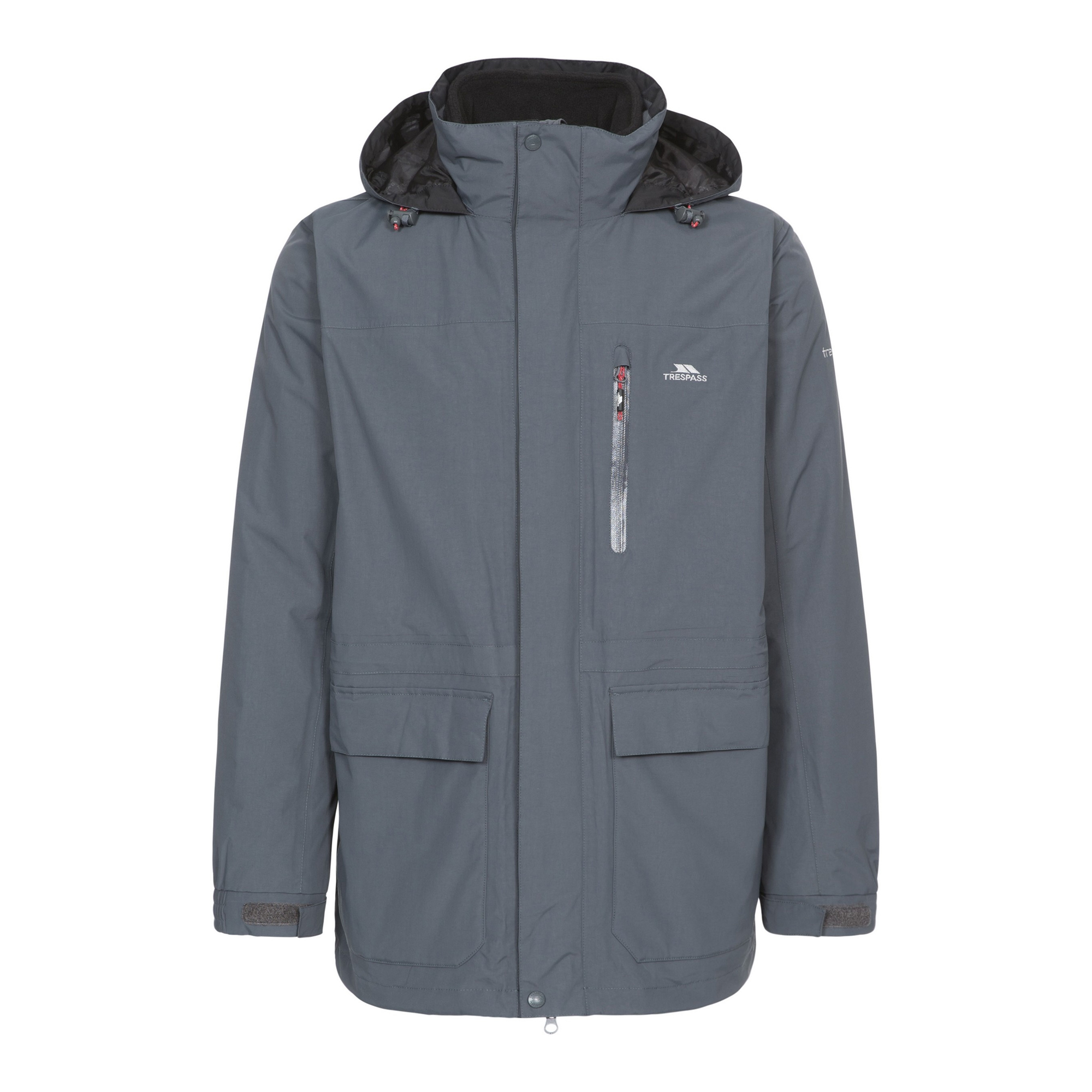 Trespass Mens Edgewater II 3 in 1 Waterproof Jacket / S / Carbon