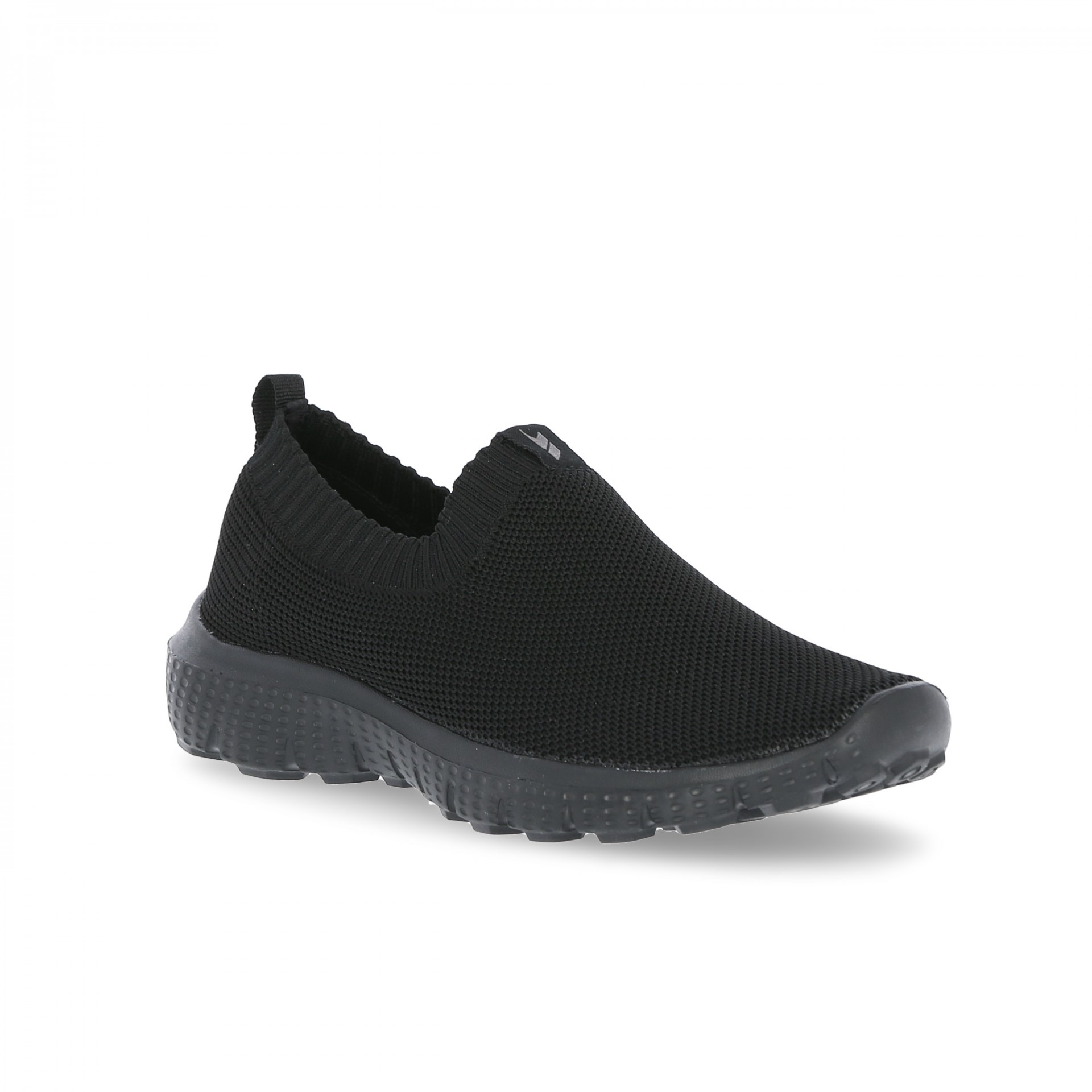 ladies black slip on trainers