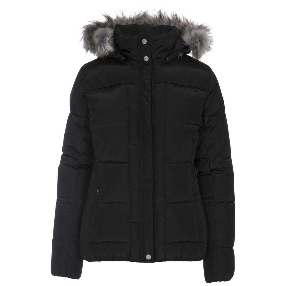 Trespass Womens/ladies Nanette Faux Fur Trim Jacket (L) (Black) Trespass Womens/ladies Nanette Faux Fur Trim Jacket (L) (Black)