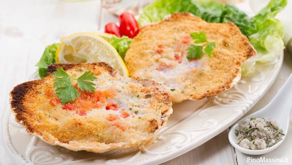 Bis di capesante gratinata e alla thermidor