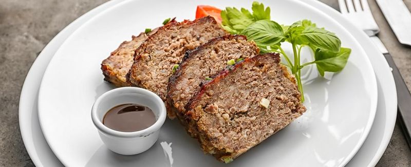 Meatloaf with spinach