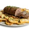 Polpettone di manzo con patate chips
