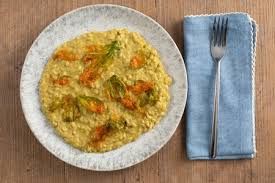 Risotto con zucca e pancetta croccante