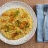 Risotto con zucca e pancetta croccante