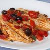 Filetto di orata pomdorini, patate e olive