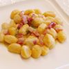 Gnocchi di patate con crema di zucca e bacon