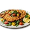 Cotoletta "Orecchio di Elefante" primavera con rucola e pomodorini