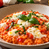Risotto con pomodoro e mozzarella di bufala