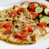 scaloppina di tacchino al vino bianco con insalata