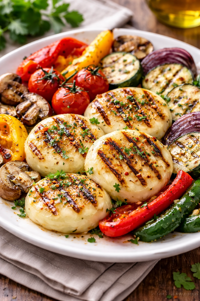 Scamorza alla griglia con verdure 