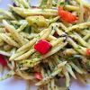 Trofie all'Ortolana con scaglie di pecorino