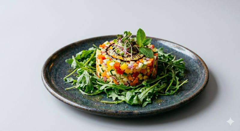 Tartare di verdurine in agrodolce